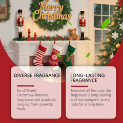 Ensemble d'huiles essentielles d'aromathérapie de noël, parfum longue durée, 6 parfums de vacances, parfums festifs et atmosphère relaxante, 6x10ml