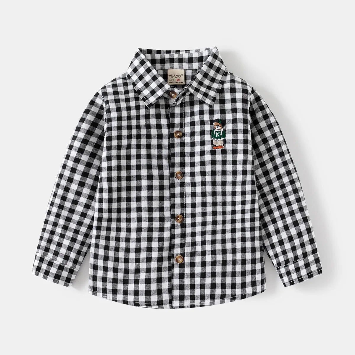 Chemises à manches longues en coton pour enfants, chemisier à carreaux, haut décontracté, vêtements pour bébé, col, garçons, 2-7 ans, nouveau, 2025