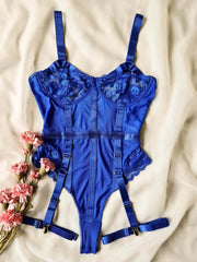 Ensemble de Lingerie Sexy Push Up dentelle jarretière ensemble de Lingerie avec tour de cou femmes intimes soutien-gorge à armatures et tongs dames ensemble de sous-vêtements