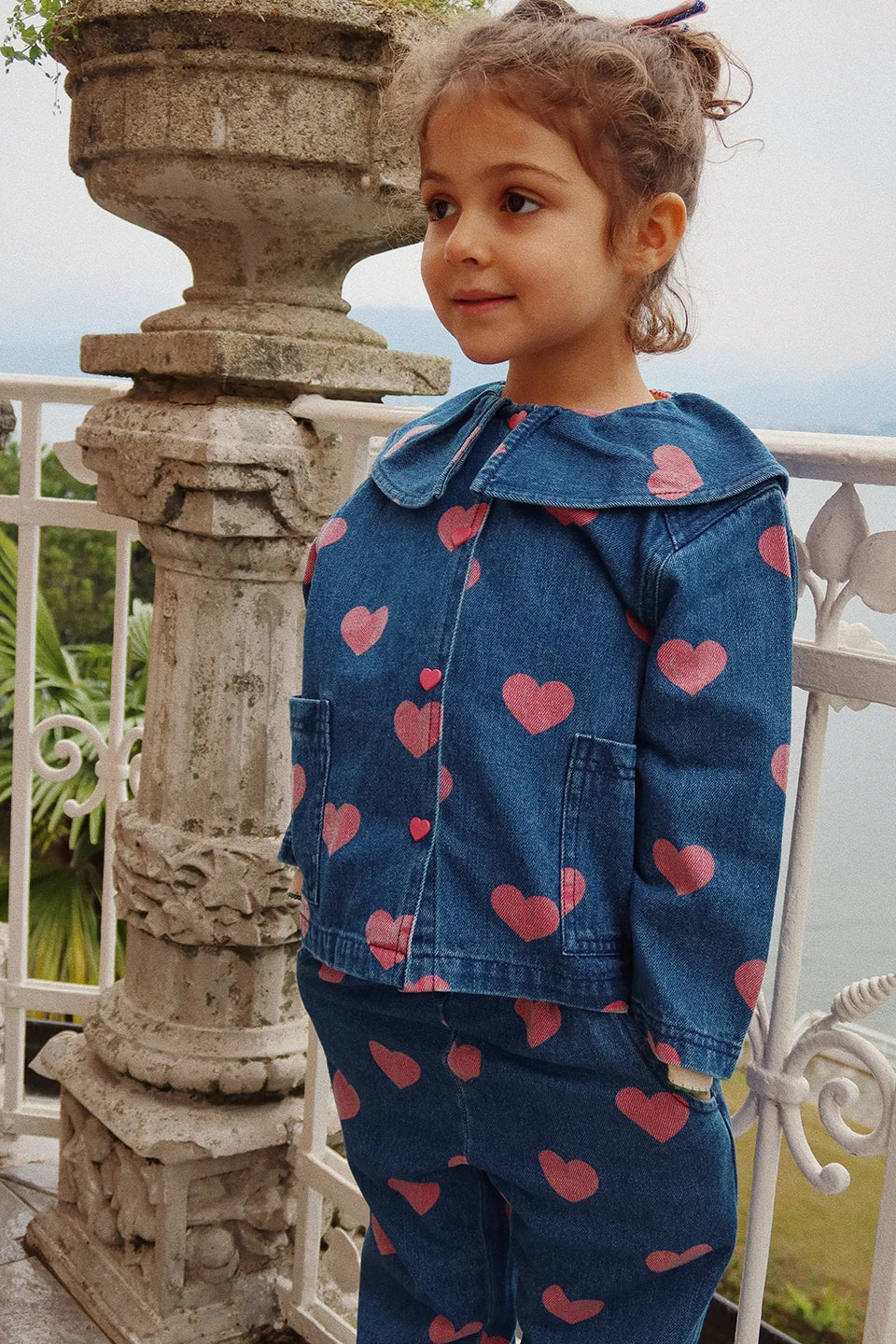 Robe imprimée mignonne pour filles, ensemble de vêtements pour tout-petits, veste à bretelles en jean, robes à enfiler en denim pour enfants, pantalons en jean combiné, marque KS, 2024