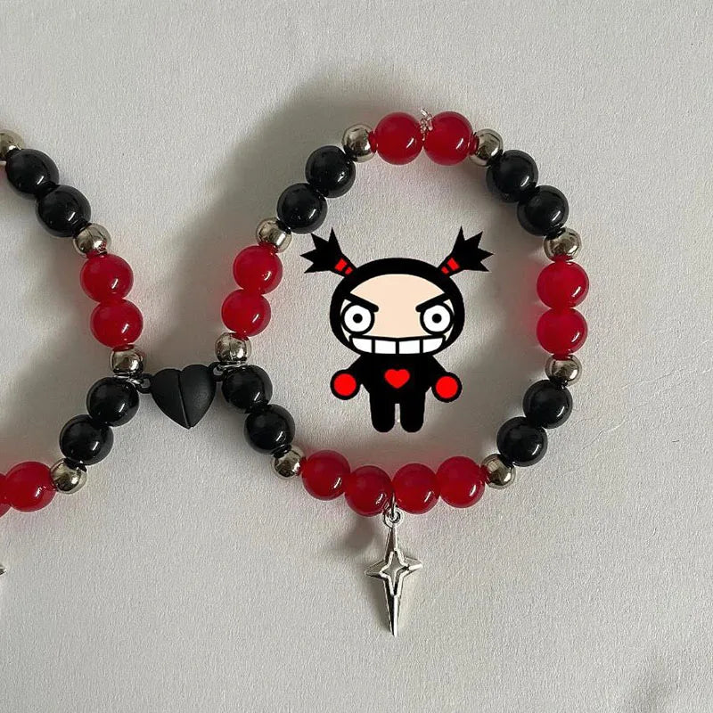 Pucca Garu correspondant aux bracelets d'amitié Y2K bijoux faits à la main