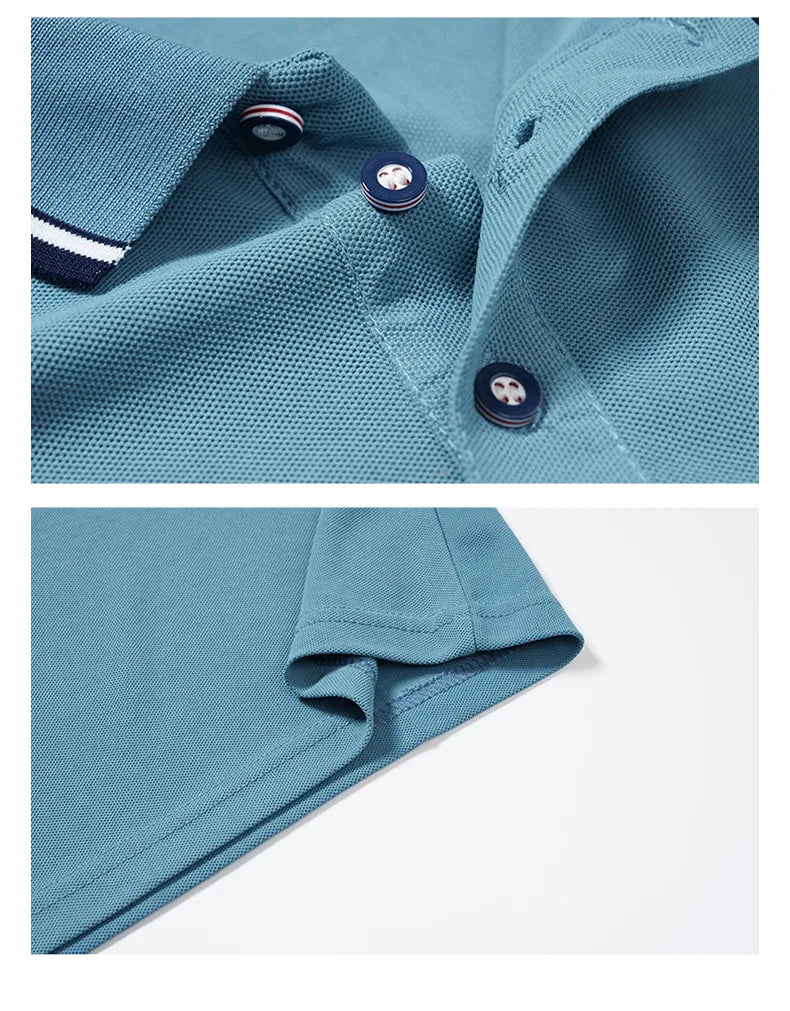 Nouveaux hommes polos brodés été à manches courtes chemise de luxe haut décontracté revers T-shirt respirant léger T-shirt Homme