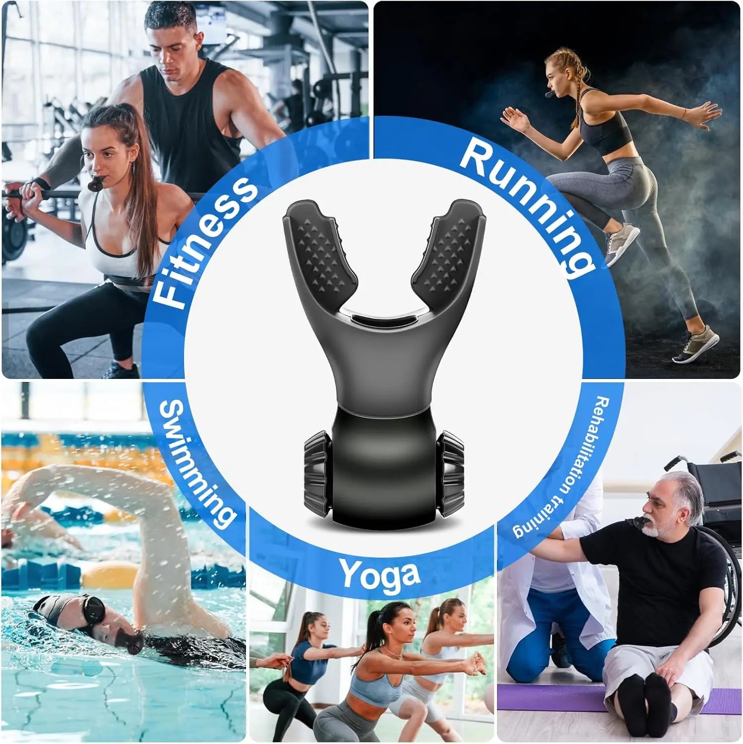 Entraîneur respiratoire respirateur pulmonaire équipement de Fitness Silicone respiratoire entraînement à haute Altitude outil d'exercice expiratoire en plein air