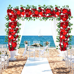 100cm bricolage fleur de mariage décoration murale Arrangement fournitures pivoines en soie Rose artificielle rangée florale décor mer arc toile de fond