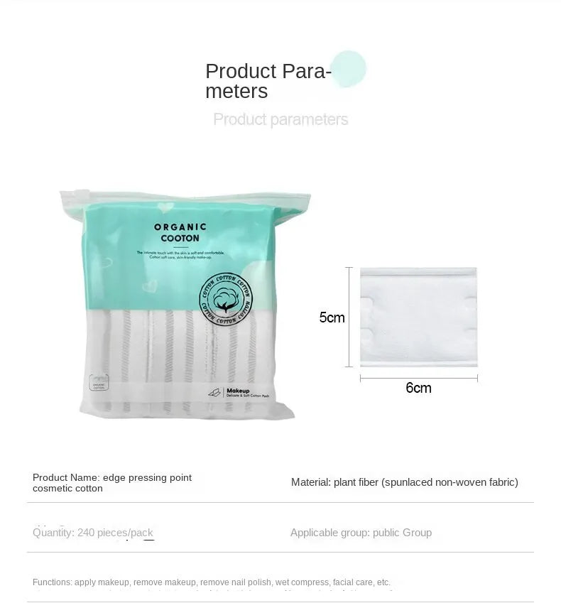 Coussinets de coton démaqucorporelle double face en forme de poulet, pour application de livres et de support de sacs pour le visage, portables, 240 pièces