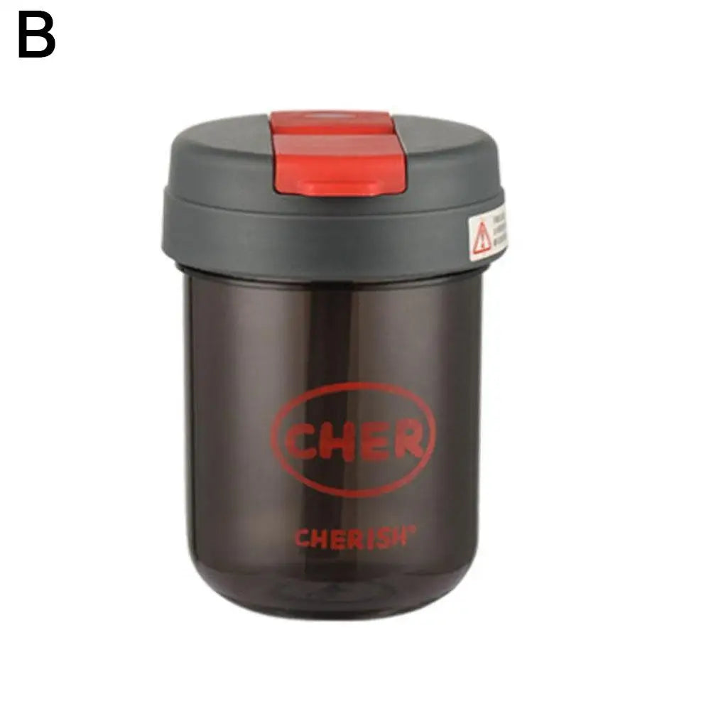 Mini Bouteille d'Eau avec Paille Anti-Chute pour Enfant Fille, 300ml, Mignon, Portable, pour dehors en Plein Air, Lait, Café, Frite, Thé