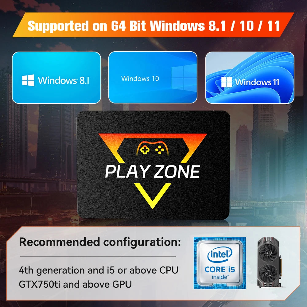 Play Zone 1T jeu SSD pour PS5/PS4/PS3/PS2/Switch/Xbox/WIIU 80 + émulateurs boîte de lancement & Retrobat & Playnite 16191 jeux pour PC/ordinateur portable