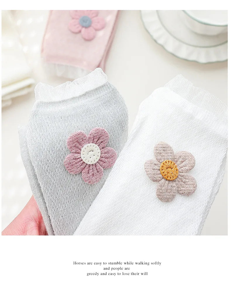 Leggings pour filles, pantalons ajourés pour enfants, vêtements d'été pour enfants, pantalons crayon à fleurs, Style coréen