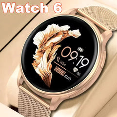 Smartwatch femmes montre 6 surveillance de la santé montre étanche Assistant vocal Bluetooth appel montre intelligente 2025 nouveau