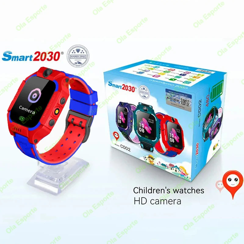 Enfants montre intelligente 2G SOS GPS localisation carte Sim appel montre intelligente caméra montre étanche cadeau pour Ios Android enfants cadeaux 2025