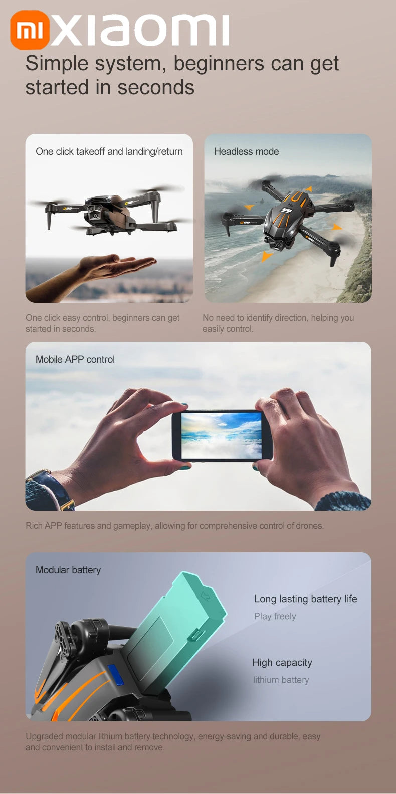 Xiaomi D88 Drone 8K aérien HD double caméra photographie Intelligent évitement d'obstacles moteur sans brosse 5G WIFI GPS retour VR Drone