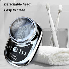 Mini rasoir électrique de voyage pour hommes, avec affichage numérique, tondeuse à barbe, lavable, Rechargeable, format de poche, Portable