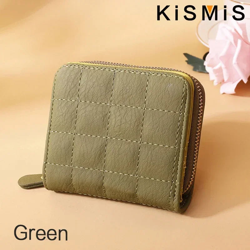 Portefeuille en cuir rose pour femme, porte-monnaie Kawaii mignon, sac à main de créateur de luxe pour femme, petit porte-monnaie