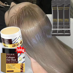 Masque de soin capillaire au collagène KerBrian, traitement des cheveux secs et abîmés, lisser manuellement, lisser, hydrater, doux, produits de soin