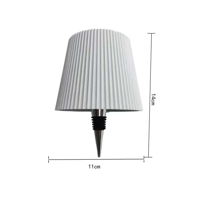 Wireless bottle-shaped table lamp, touch control, 3 colours, stepless dimming, night light suitable for bars.