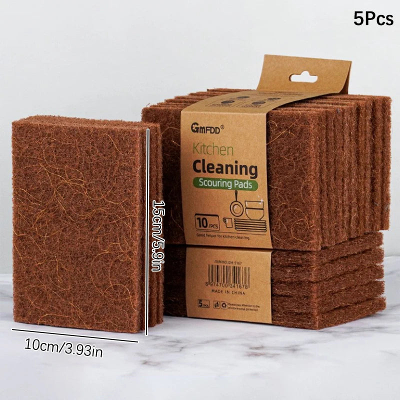 Éponges en microcarence de sisal pour la vaisselle, éponges végétales écologiques, fibre naturelle, livres, gril, accessoires de cuisine, 5 pièces, 10 pièces