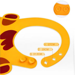 Bavoir tridimensionnel bébé éléphant girafe singe bavoir en silicone imperméable