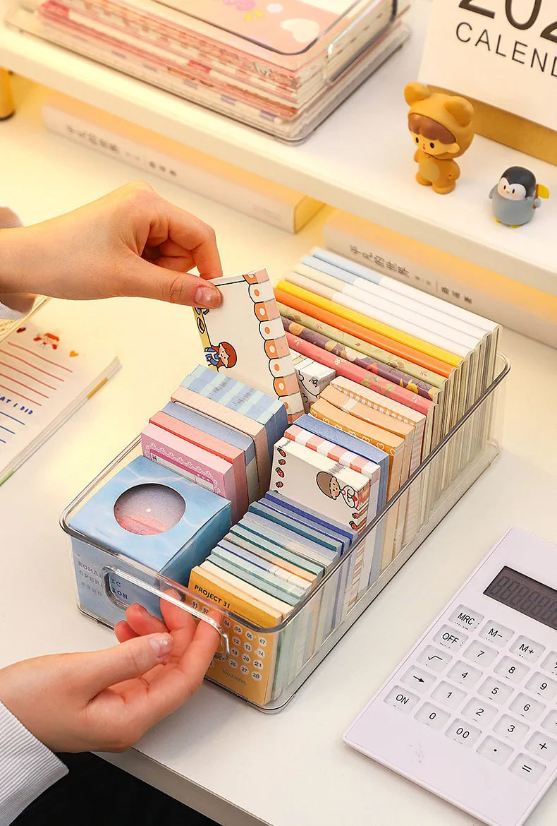 Acrylic storage box, clear plastic box for office cosmetics, dorm room, home facial mask, skin box, refrigerator storage box