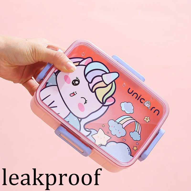 Boîte à déjeuner mignonne pour enfants, filles et garçons, avec compartiments, boîte à déjeuner Bento, étanche, boîtes à collations alimentaires pour enfants, nouveau 2025