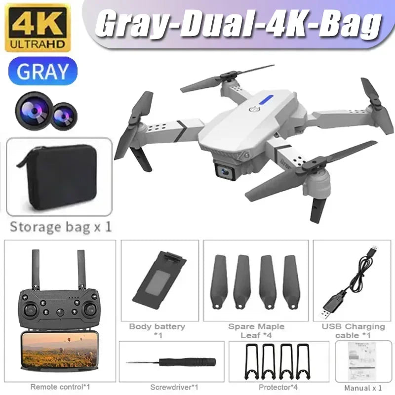 Elite E88 2024 RC Drone – 4K Ultra HD Camera | Foldable and Portable | Altitude Hold | Perfect Gift for Adults and Children