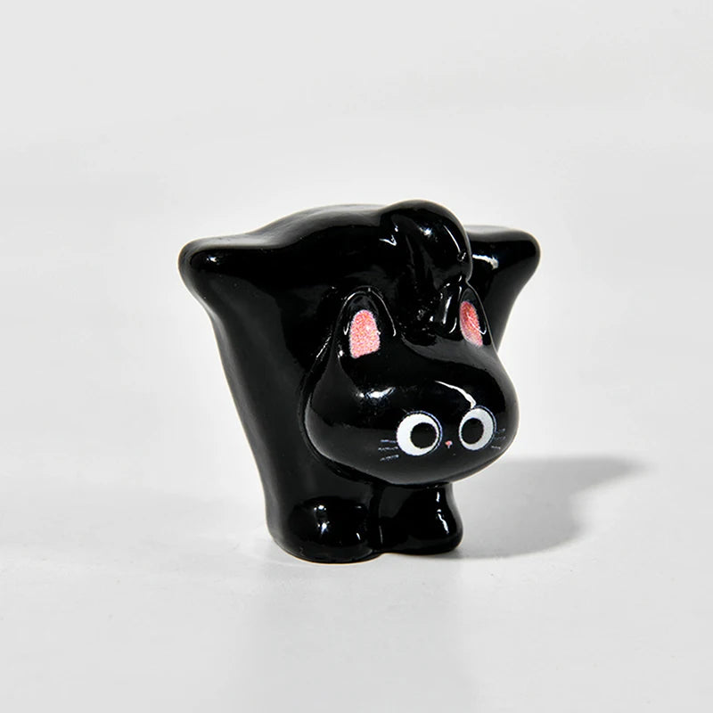 New Miniature Cartoon Cat Figurine, Resin Micro Landscape, Home Ornaments, Cute Kitten, Office Room Decoration