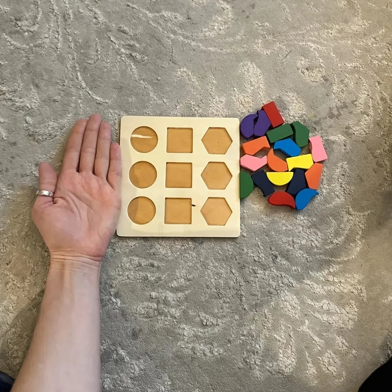 Puzzle 3D géométrique en bois pour enfants, jouets Montessori, tri des mathématiques, apprentissage alth
