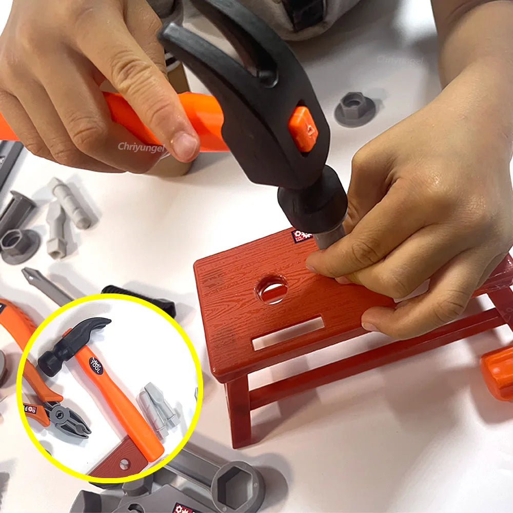 Ensemble d'outils pour enfants, jouets 38/41/42 pièces, Kit d'outils de Construction de réparation pour tout-petits, jouets éducatifs d'apprentissage, cadeau pour garçons et filles