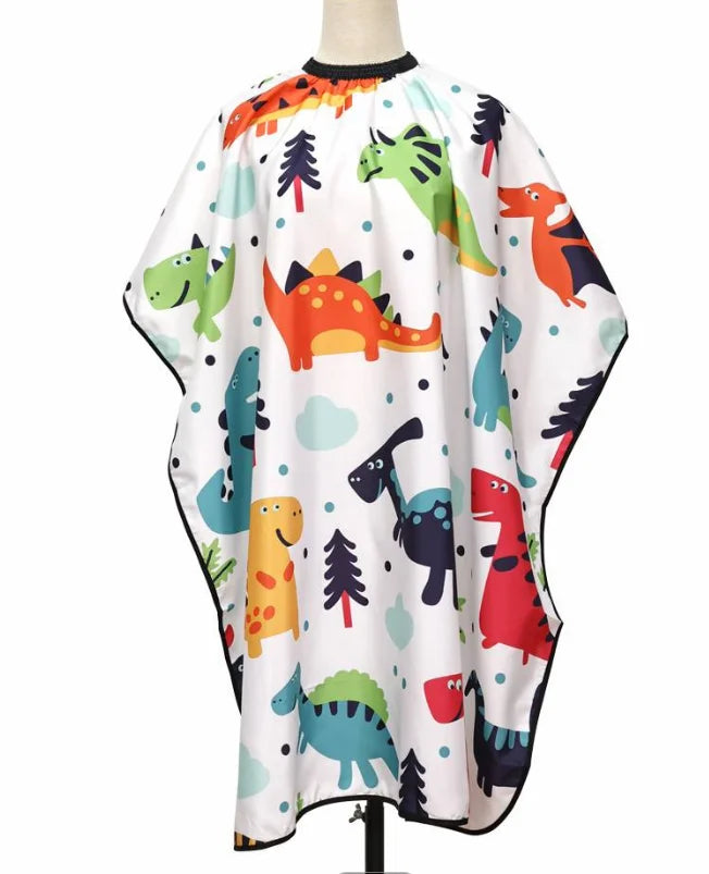 Children's hairdresser's cape, cartoon design, for hair salons, polyester pongee, barber's robe, hair care, hairdressing supplies