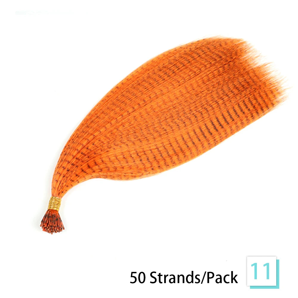 16-inch Synthetic Feather Hair Extensions, 50 Strands/Pack, Colored Hair Extensions, Colored Feather Hair Extensions for Women