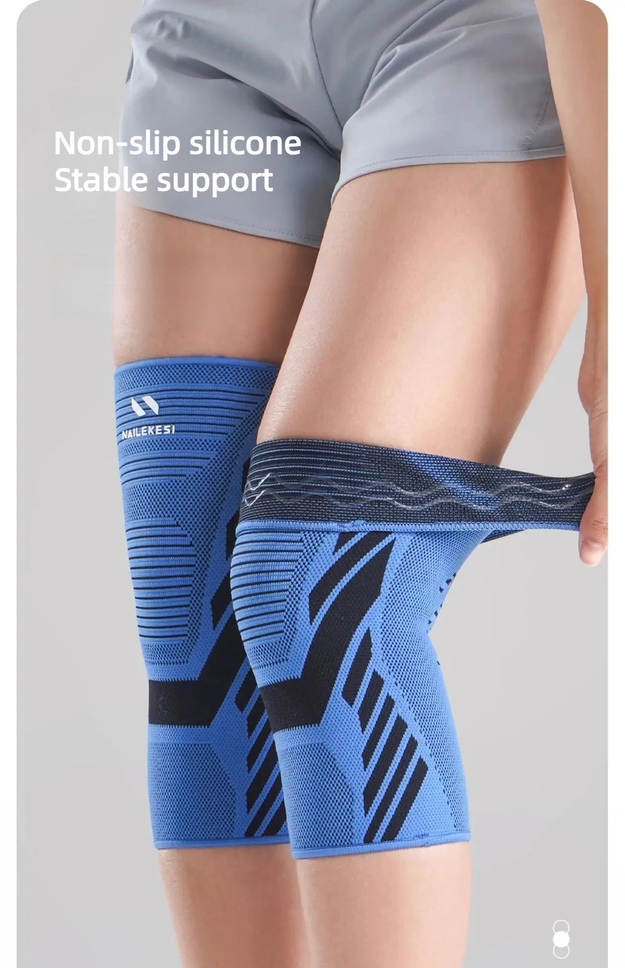 Men's slim summer sports, basketball, running, football, nylon, anti-slip protective gear, women's knee pads, autumn and winter
