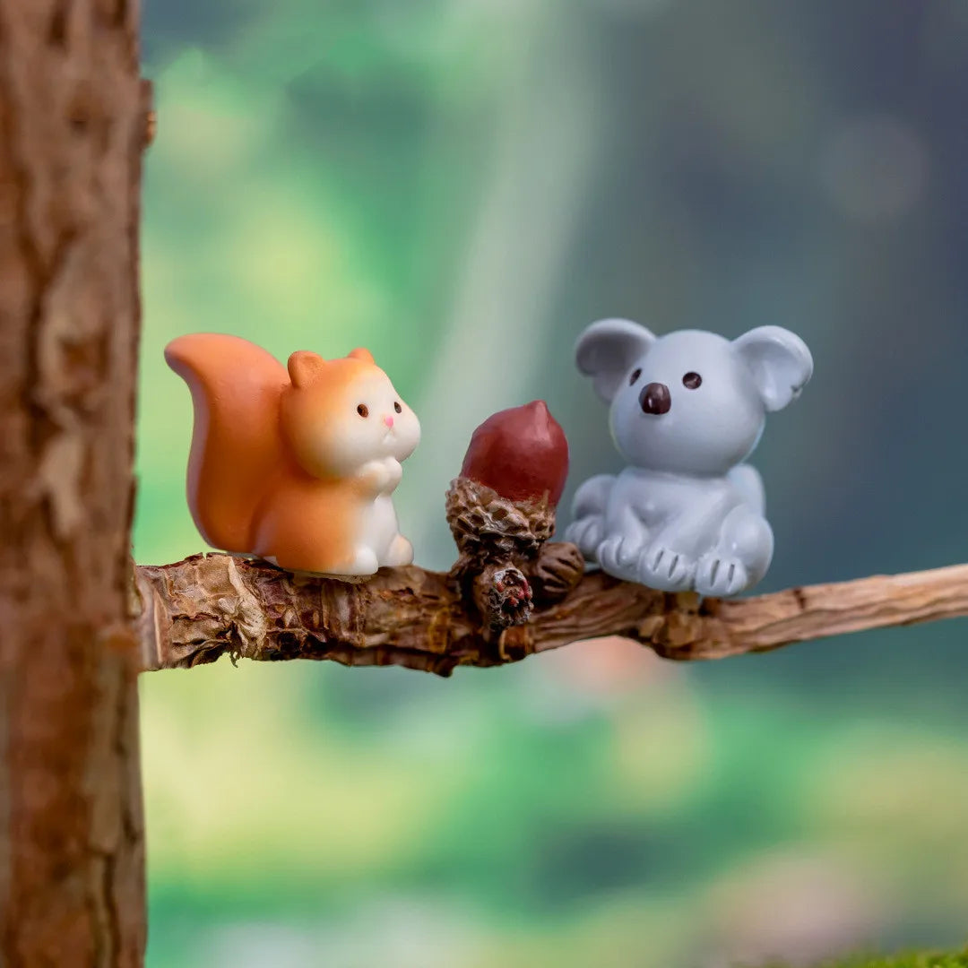 17 sortes d'animaux mignons, Figurines décoratives, Micro Zoo, accessoires miniatures, Mini canards, maison de poupée, décoration de jardin féerique