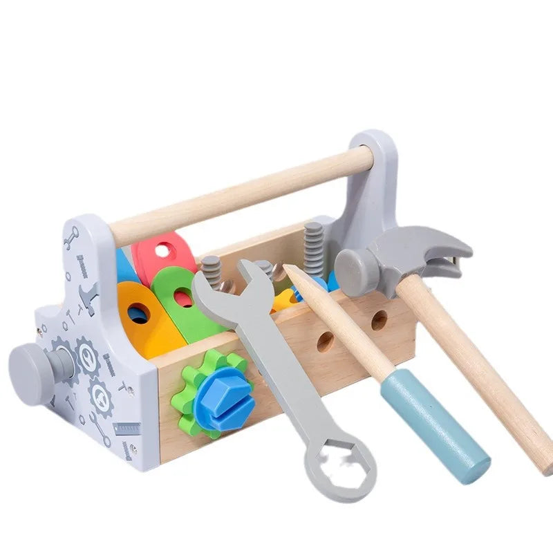 Jouets en bois, ensemble de jeu de Simulation, boîte à outils pour enfants, démontage d'écrou, assemblage de vis, jeux de réparation de Simulation, jouets sensoriels éducatifs