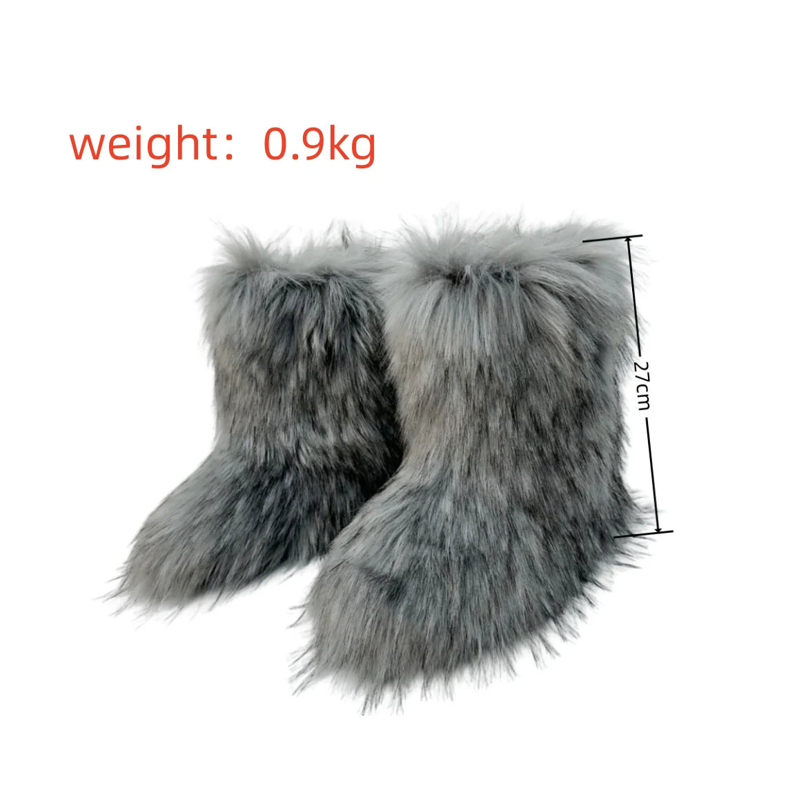 Bottes de neige mi-mollet en fourrure pour femmes et filles, chaussures en peluche chaudes, plate-forme extérieure, document solide, mignon, hiver, Y2K, 2023