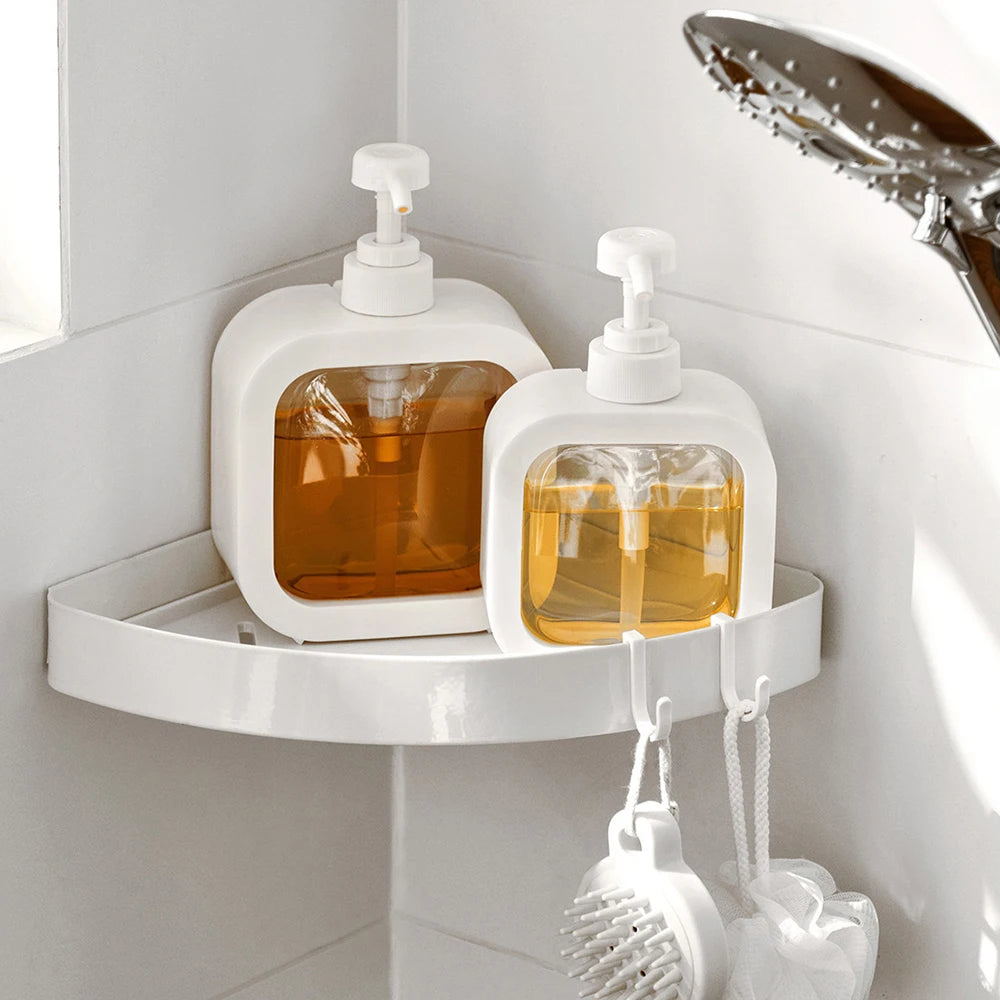 Bouteille distributrice de savon de grande capacité, bouteille de presse en plastique transparent et visible, adaptée aux voyages, à la cuisine, à la salle de bain