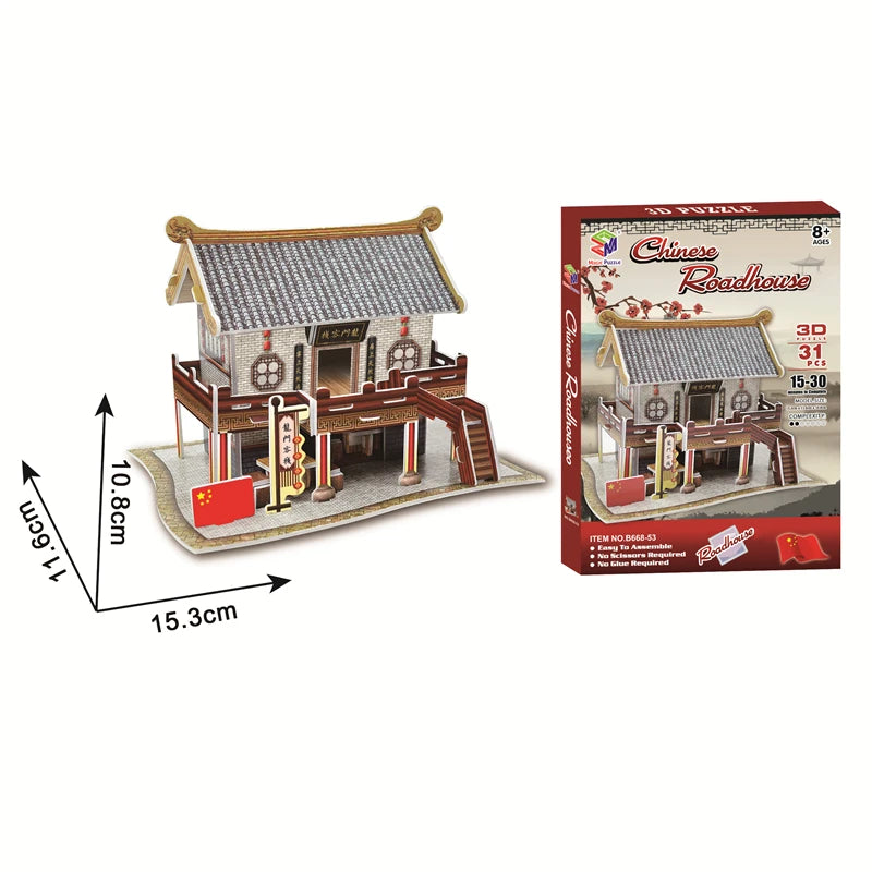 Jouets éducatifs Puzzles 3D jouets enfants développement intellectuel mondes Construction de bâtiments célèbres Puzzles 3D jouet