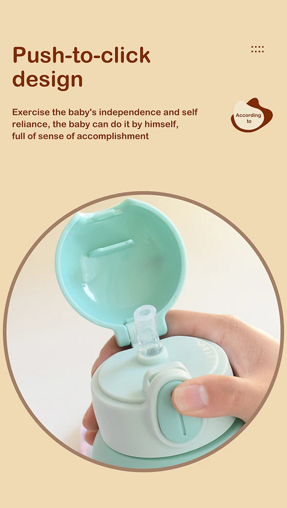 Tasse d'eau d'été Kawaii de 600ML pour enfants, tasse en paille antichute de grande valeur pour garçons et Cirls, bouilloire pour bébé aller à l'école