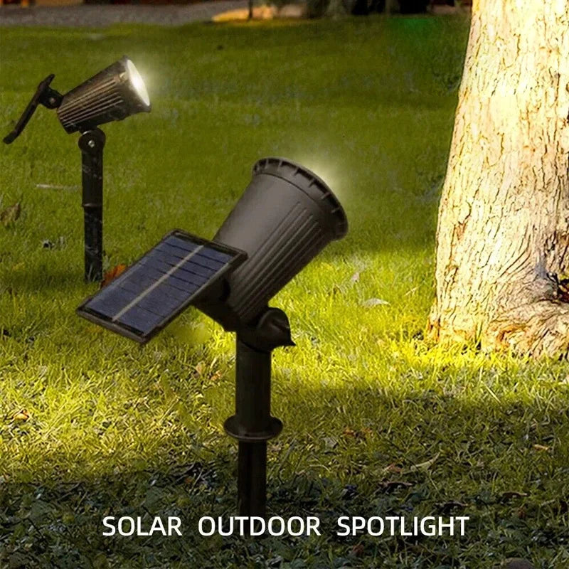 9 LED Solar Garden Spotlights, IP65 Waterproof, Adjustable Brightness, for Outdoor Backyard, Driveway, Lawn Decor Lighting