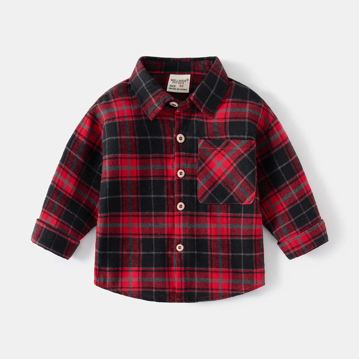 Chemises à manches longues en coton pour enfants, chemisier à carreaux, haut décontracté, vêtements pour bébé, col, garçons, 2-7 ans, nouveau, 2025