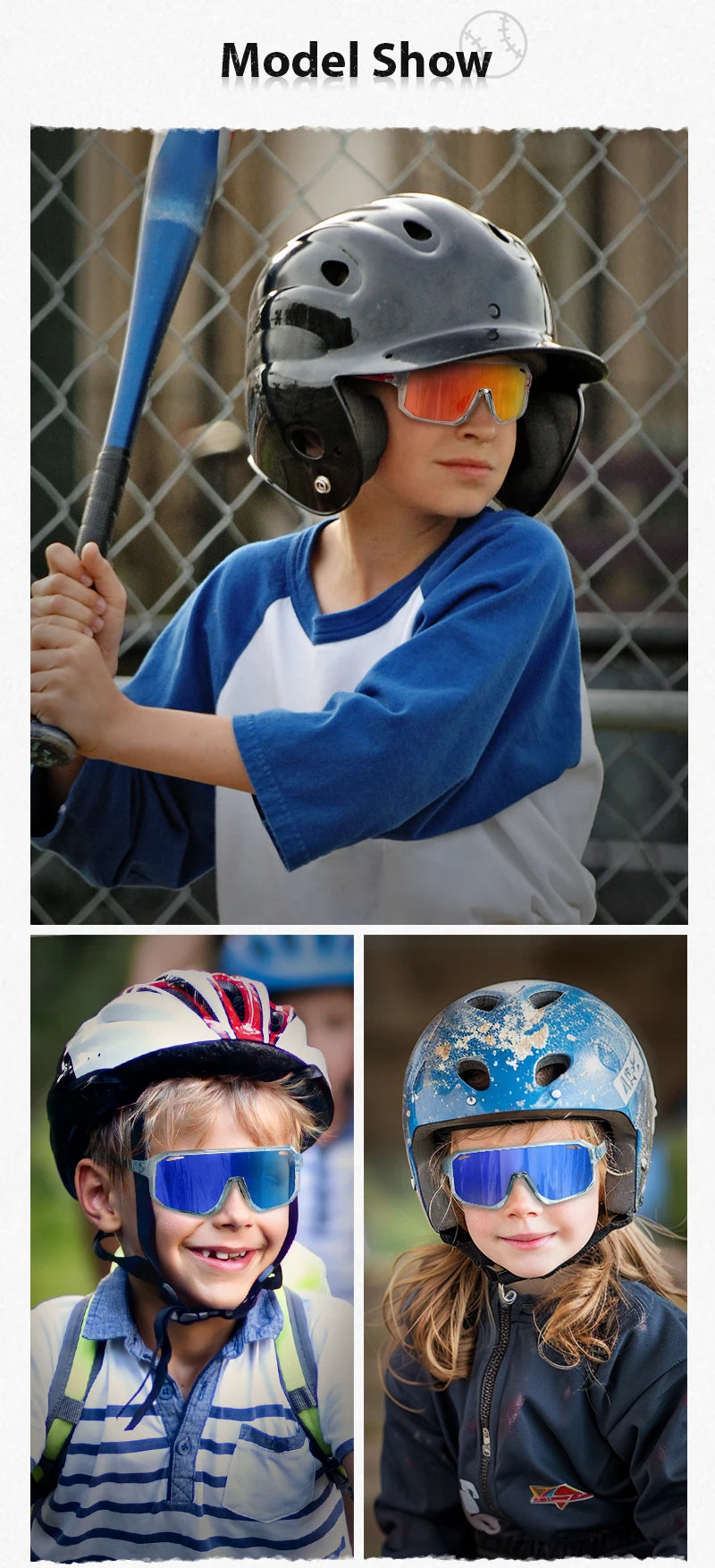 SCVCN enfants cyclisme lunettes de soleil enfants cyclisme lunettes UV400 vélo lunettes filles vtt Camping pêche Sports de plein air accessoires