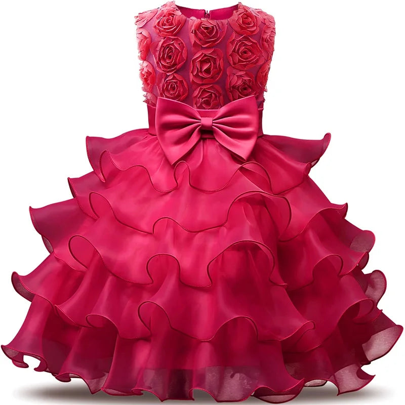 Robe de demoiselle d'honneur pour mariage, tenues d'anniversaire pour bébés filles de 2 à 8 ans, robes de première Communion pour enfants, vêtements de fête pour enfants