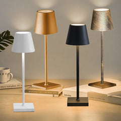 LED lampe de bureau Usb lampe de Table Rechargeable sans fil tactile 3 couleurs bureau veilleuse Bar Restaurant créatif lumière ambiante décor