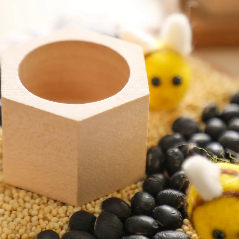 Puzzle en bois abeille jouets Montessori jouets pour bébé motricité Fine jouet bébé 0 12 mois jeux assortis jouets éducatifs précoces cadeau