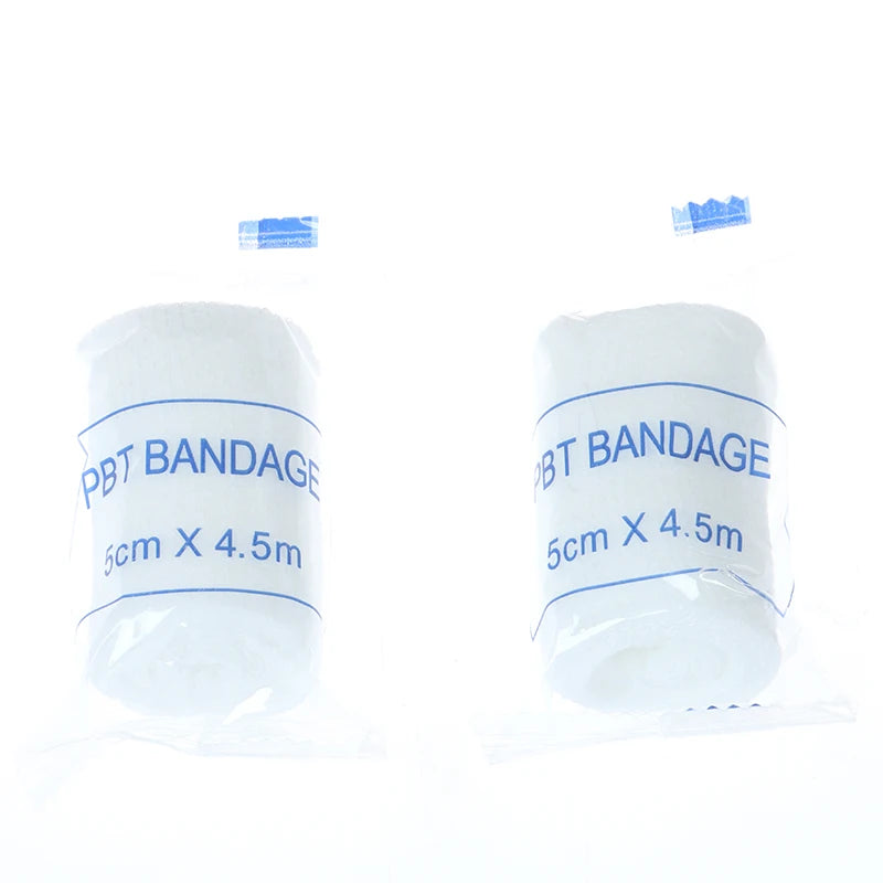 10 rouleaux/lot 5cm x 4.5m PBT pansement élastique trousse de premiers soins rouleau de gaze pansement