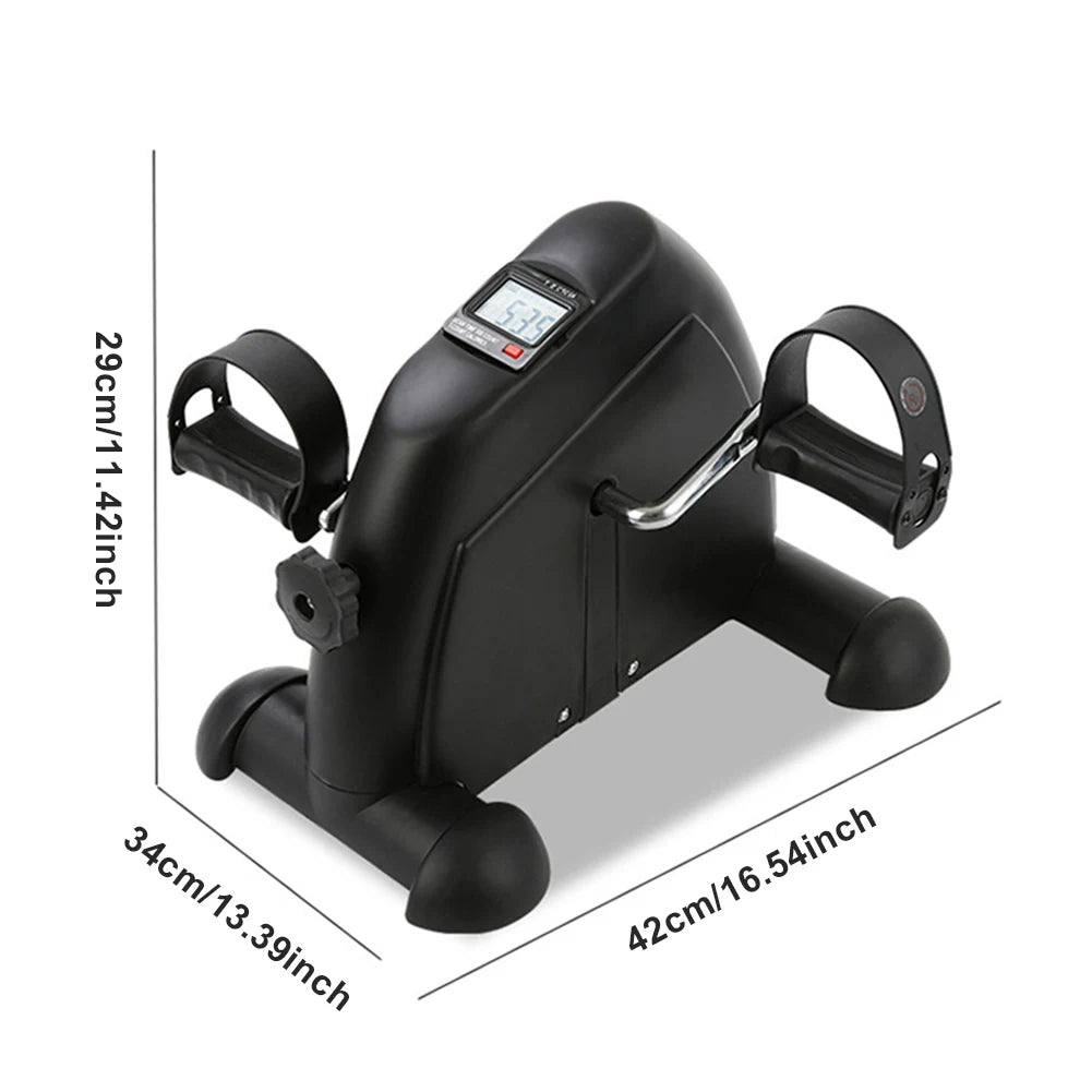 Mini entraîneur de bras et de jambes de vélo d'exercice, machine d'exercice de pédale de pied réglable, écran LCD, entraîneur de pédale portable pour le bureau à domicile