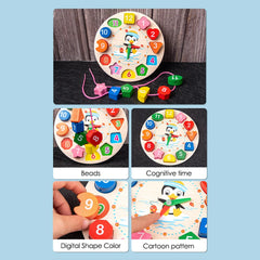 Jouets pour bébé Montessori 9 en 1, ensemble musical en bois: hochet Xylophone, cloche de tambour, puzzle 3D, cadeaux d'apprentissage sensoriel pour 0-12 mois 1-3