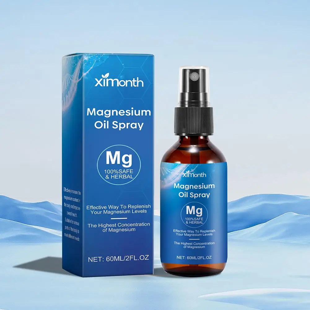 Spray d'huile essentielle de magnésium 5X, adoucit et lisse la peau pour le dominisme et un meilleur sommeil pour tous les âges