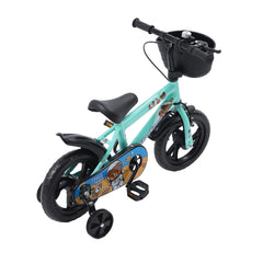 12-inch children's bicycle, stable ride, high-carbon steel frame, baby bike with training wheels for children aged 2 to 6 years