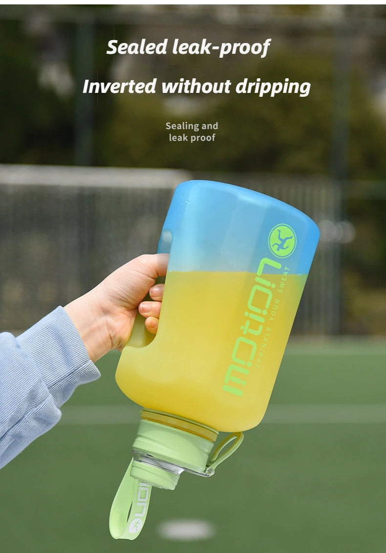 Bouteille d'eau de sport de grande capacité fecL, bouilloire de fitness en plein air, tasse d'eau en plastique nickel é, grand baril à souder portable pour étudiants