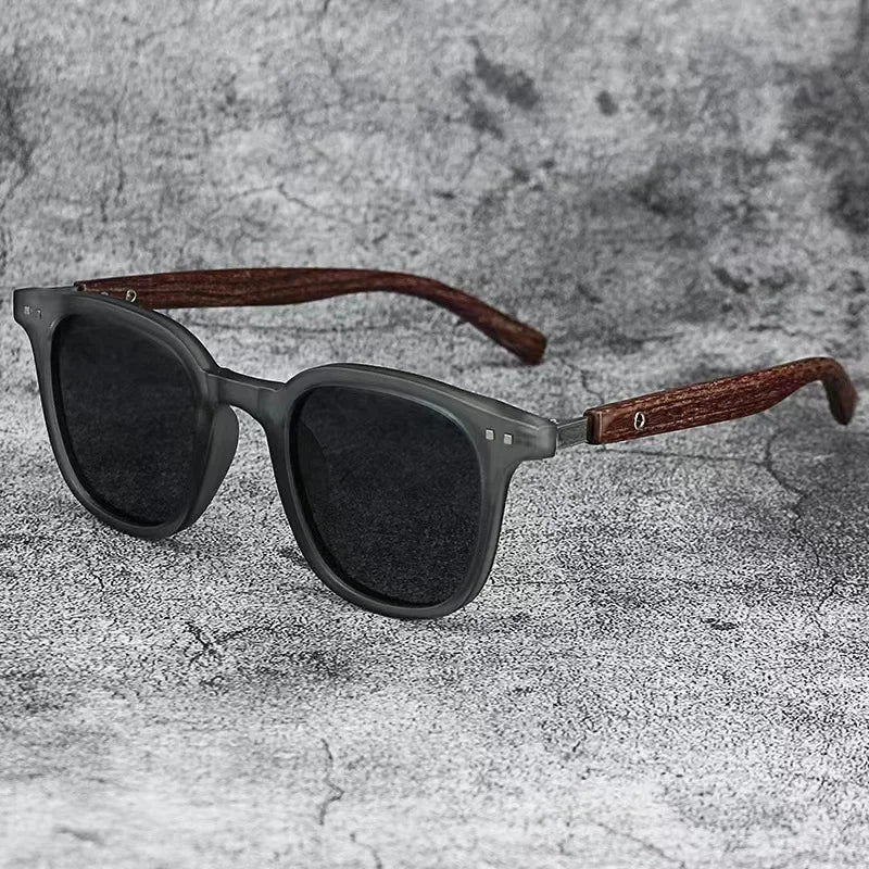 Retro wooden sunglasses for men and women, Mars polarized sunglasses, UV protection glasses, cycling, outdoor activities, street photography