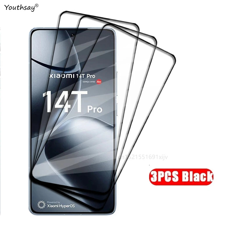 4-pack tempered glass screen protector for Xiaomi 14T Pro, HD screen protector for Xiaomi 14T, protective phone film for Xiaomi 14T